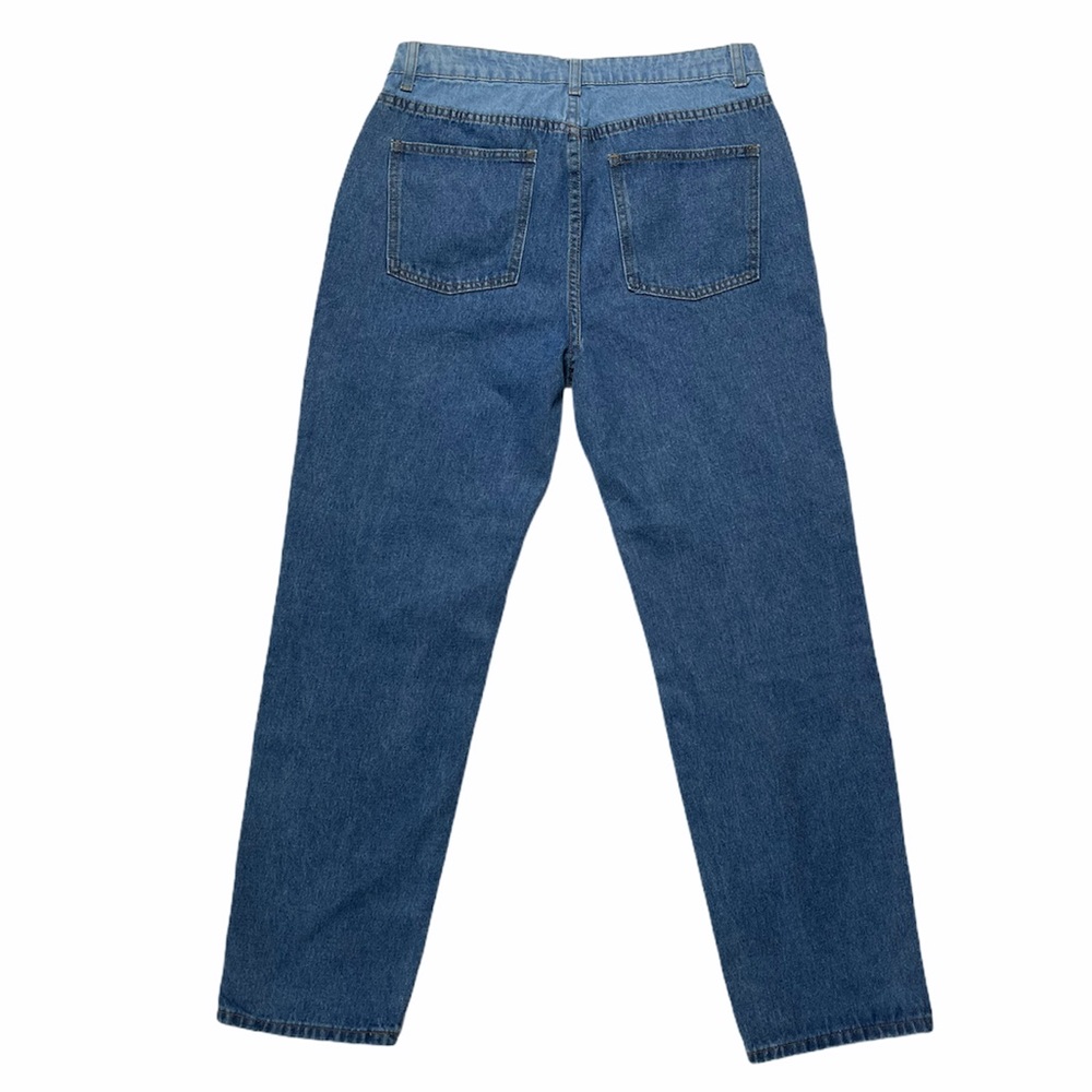 SHEIN | High Waist Panel Block Denim Jeans L - Picture 3 of 8